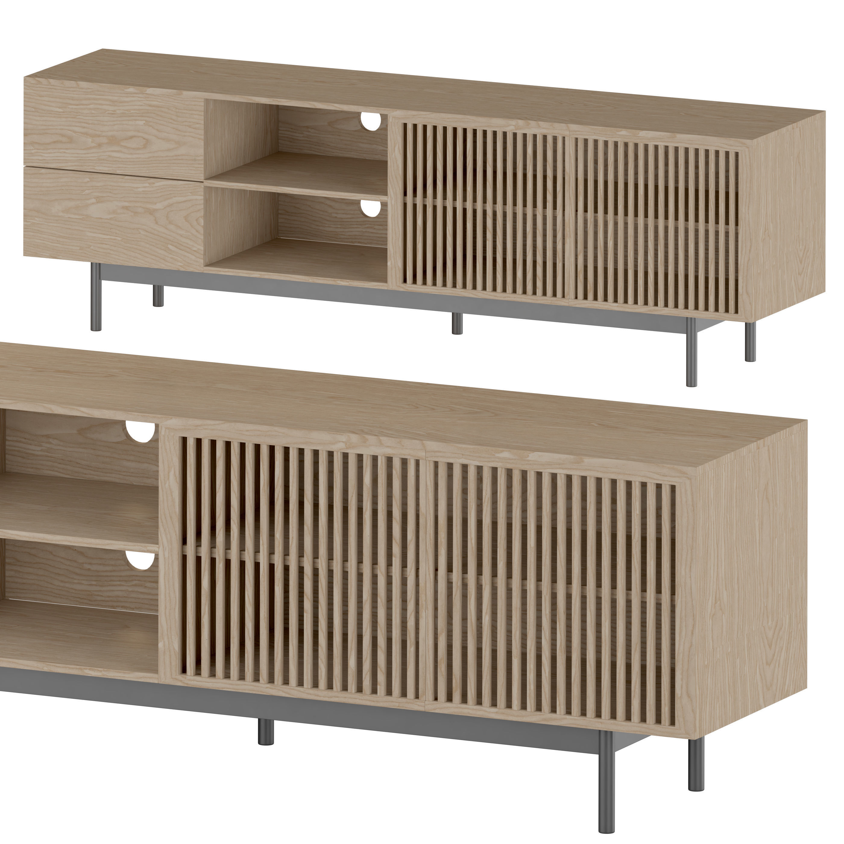 Modern TV Stand 3D model_1