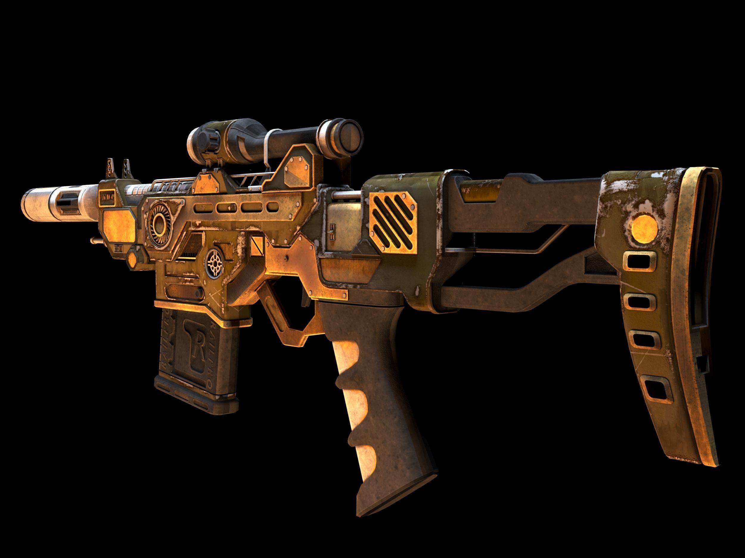 Assualt Rifle 3D model_2