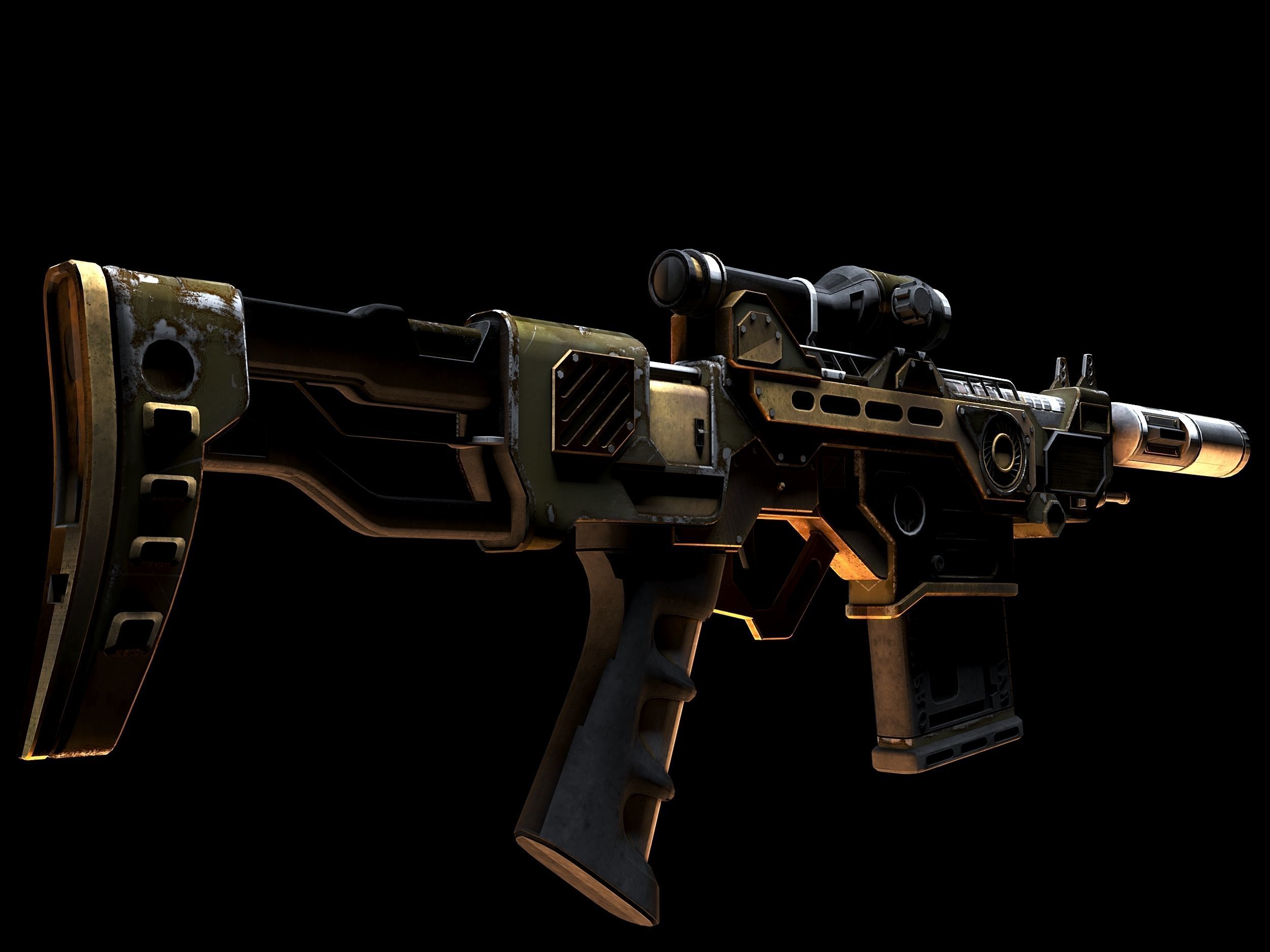 Assualt Rifle 3D model_1