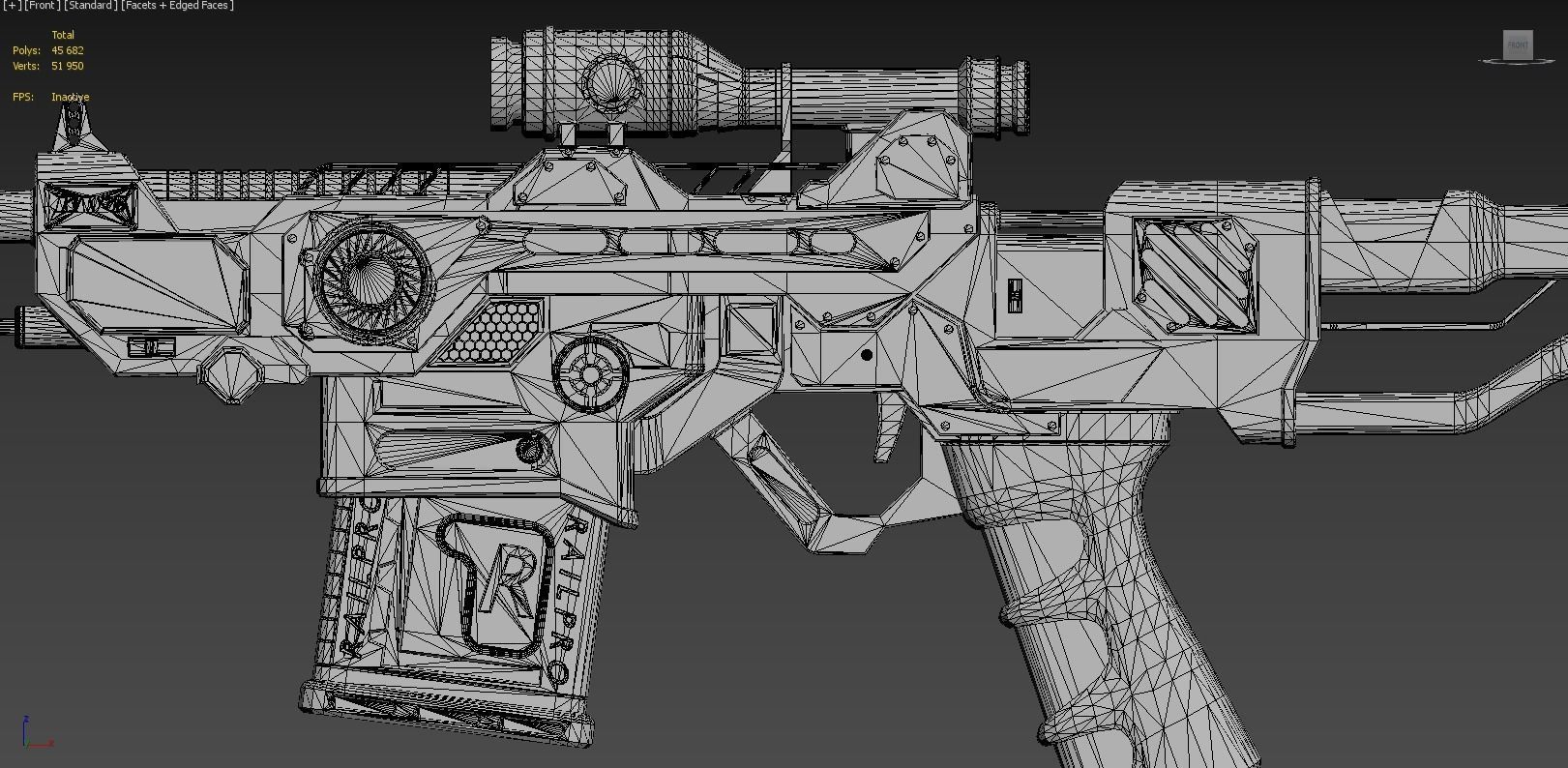 Assualt Rifle 3D model_6