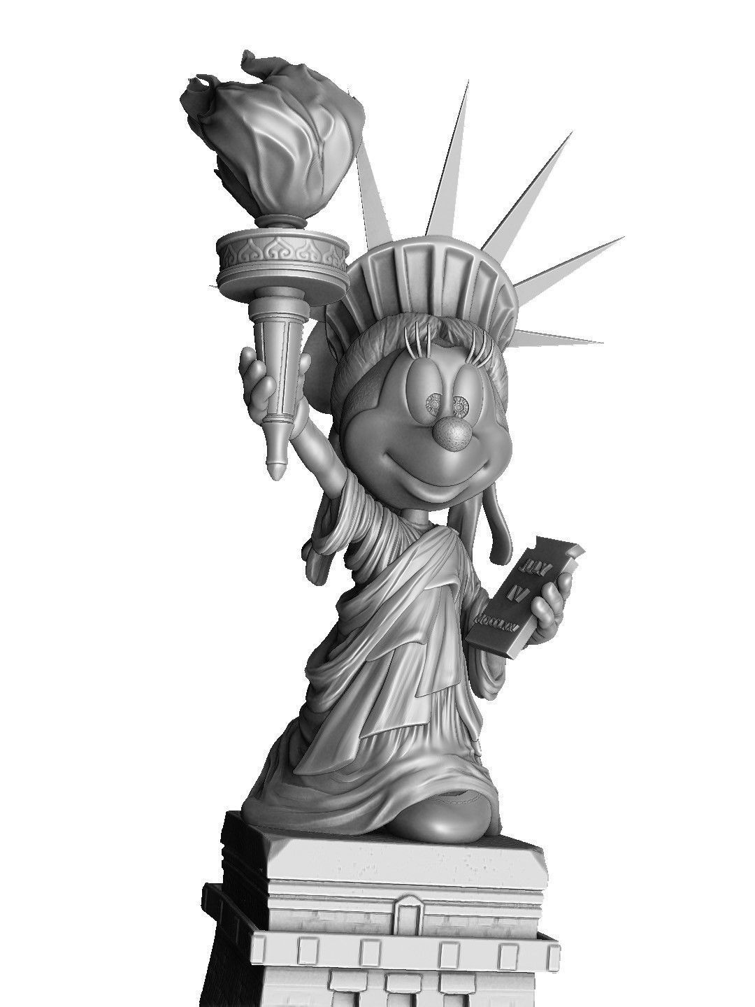 MINNIE MOUSE 4 OPTIONS FOR 3D PRINT 3D print model_14