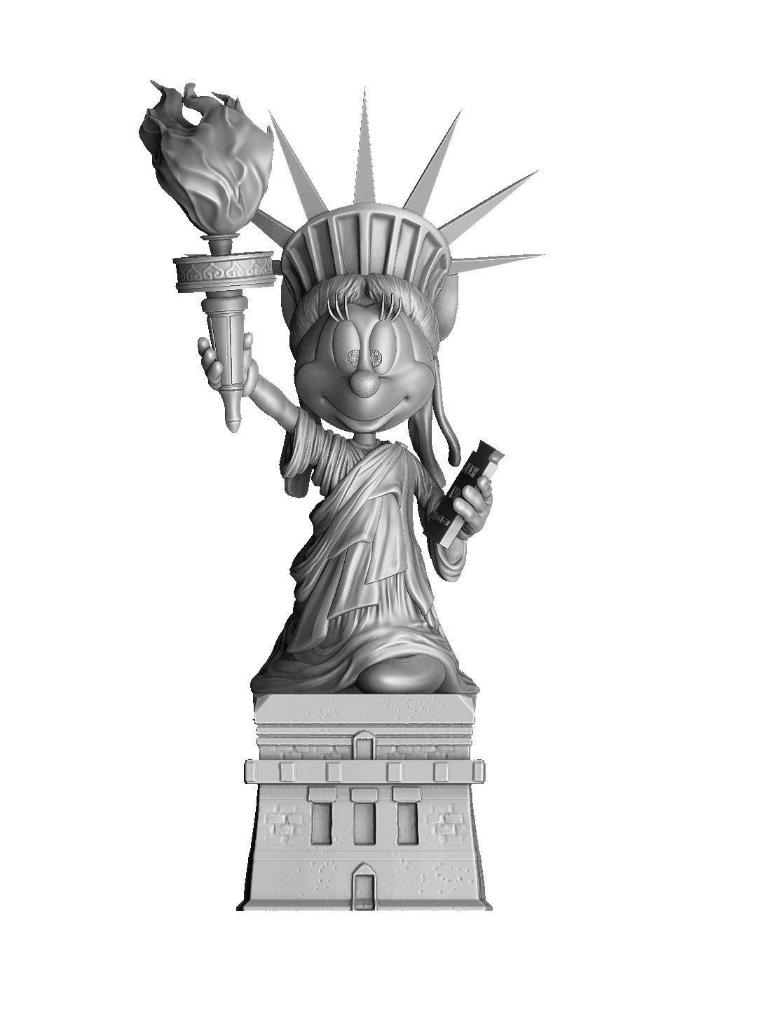 MINNIE MOUSE 4 OPTIONS FOR 3D PRINT 3D print model_28