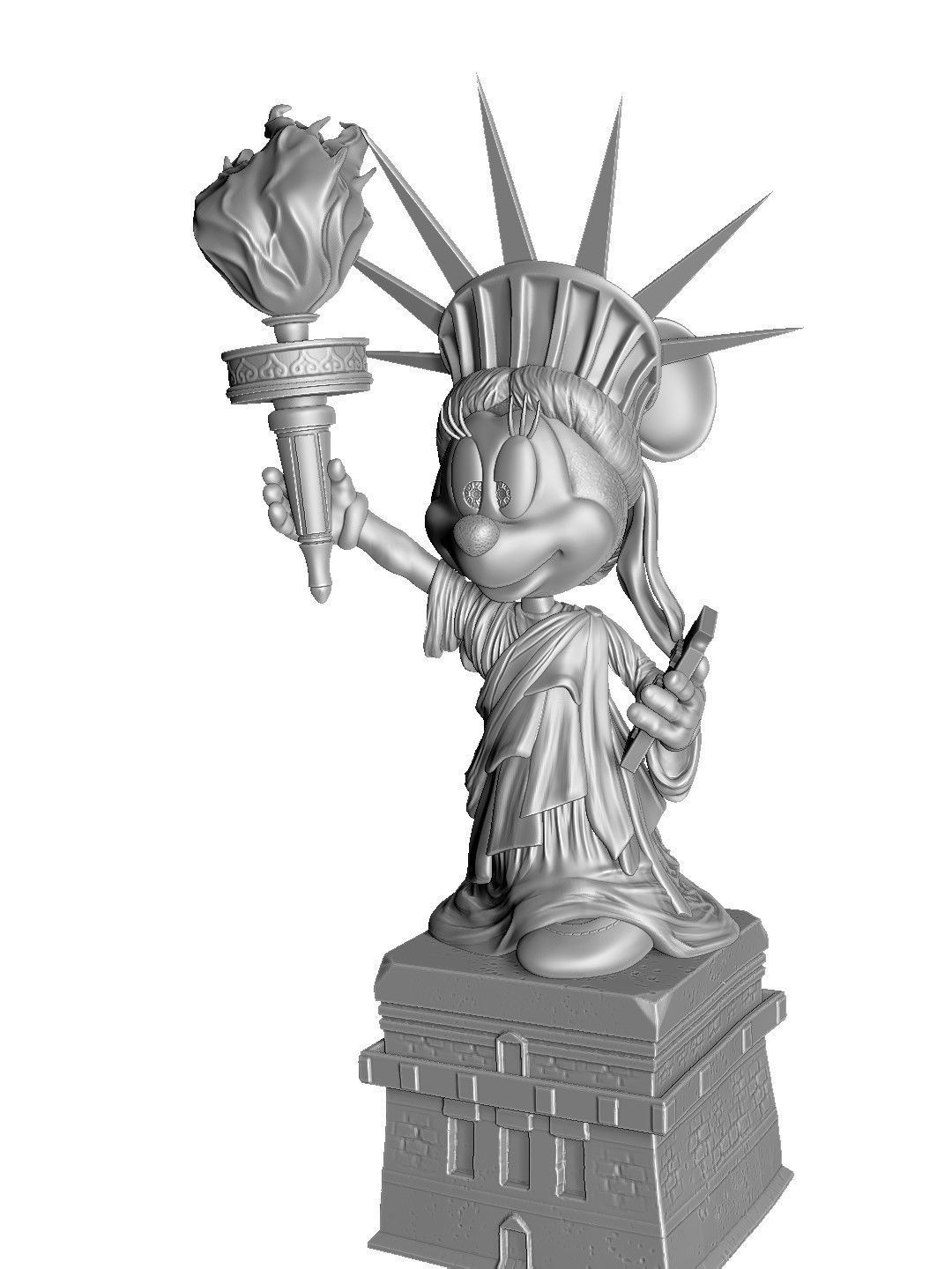 MINNIE MOUSE 4 OPTIONS FOR 3D PRINT 3D print model_13