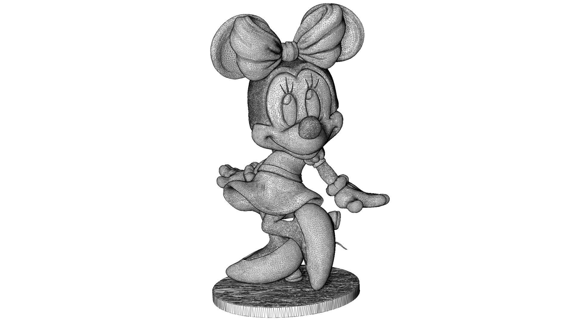 MINNIE MOUSE 4 OPTIONS FOR 3D PRINT 3D print model_78