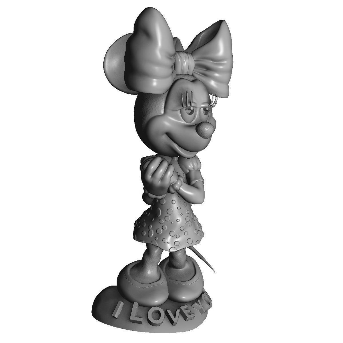 MINNIE MOUSE 4 OPTIONS FOR 3D PRINT 3D print model_31
