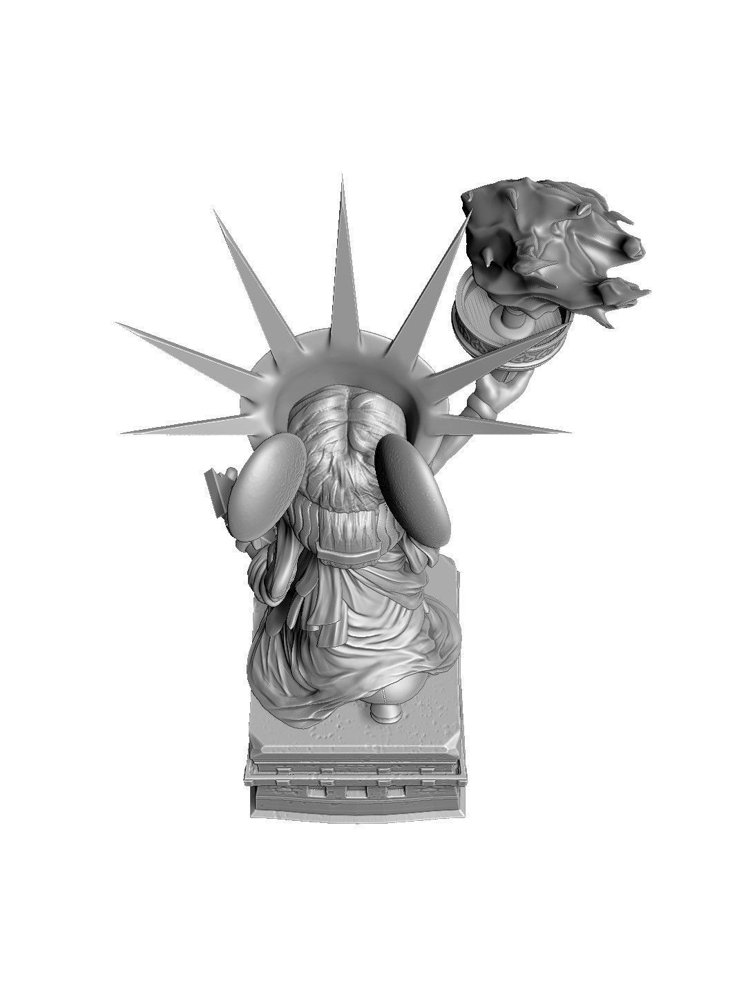 MINNIE MOUSE 4 OPTIONS FOR 3D PRINT 3D print model_15