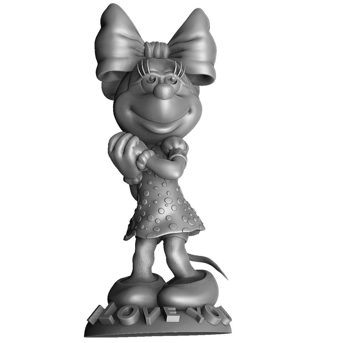 MINNIE MOUSE 4 OPTIONS FOR 3D PRINT 3D print model_18
