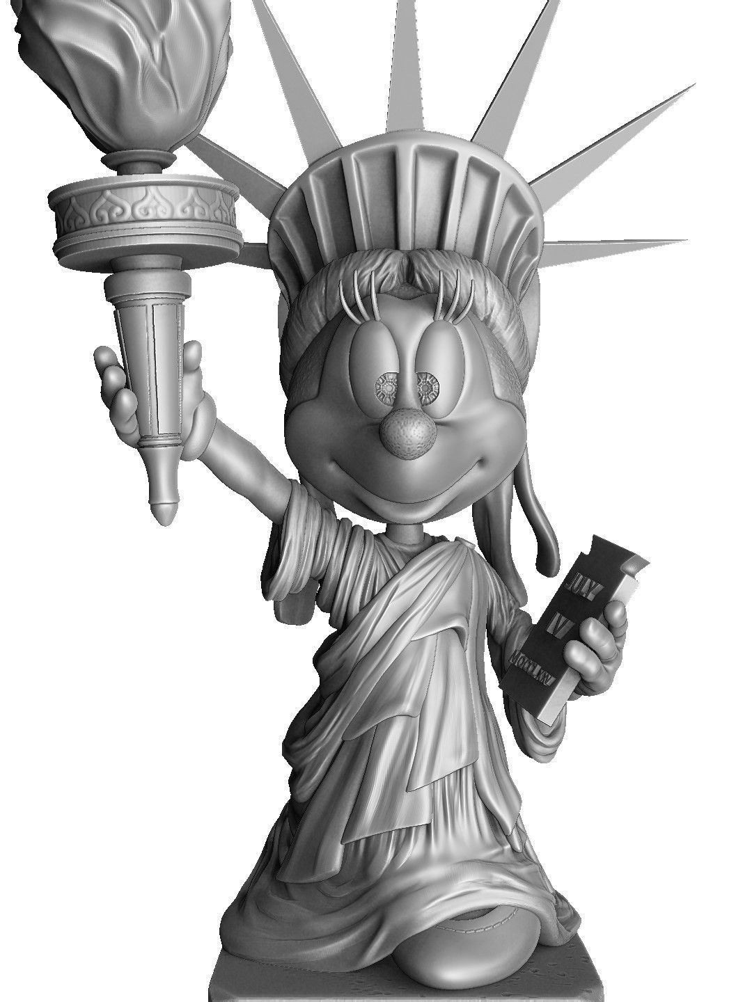 MINNIE MOUSE 4 OPTIONS FOR 3D PRINT 3D print model_22