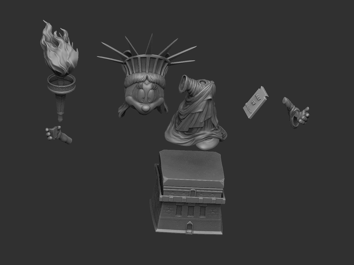 MINNIE MOUSE 4 OPTIONS FOR 3D PRINT 3D print model_84