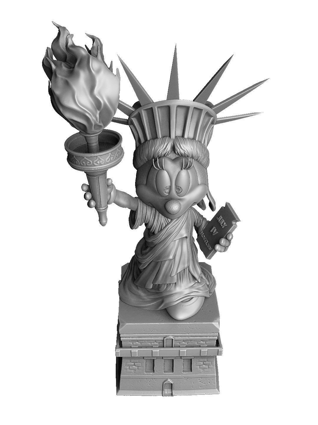 MINNIE MOUSE 4 OPTIONS FOR 3D PRINT 3D print model_25