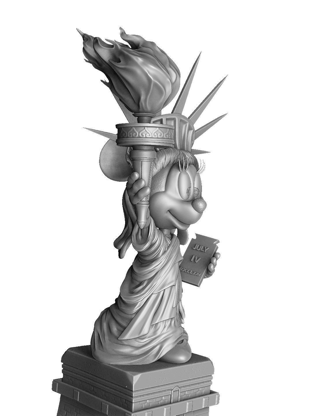 MINNIE MOUSE 4 OPTIONS FOR 3D PRINT 3D print model_11