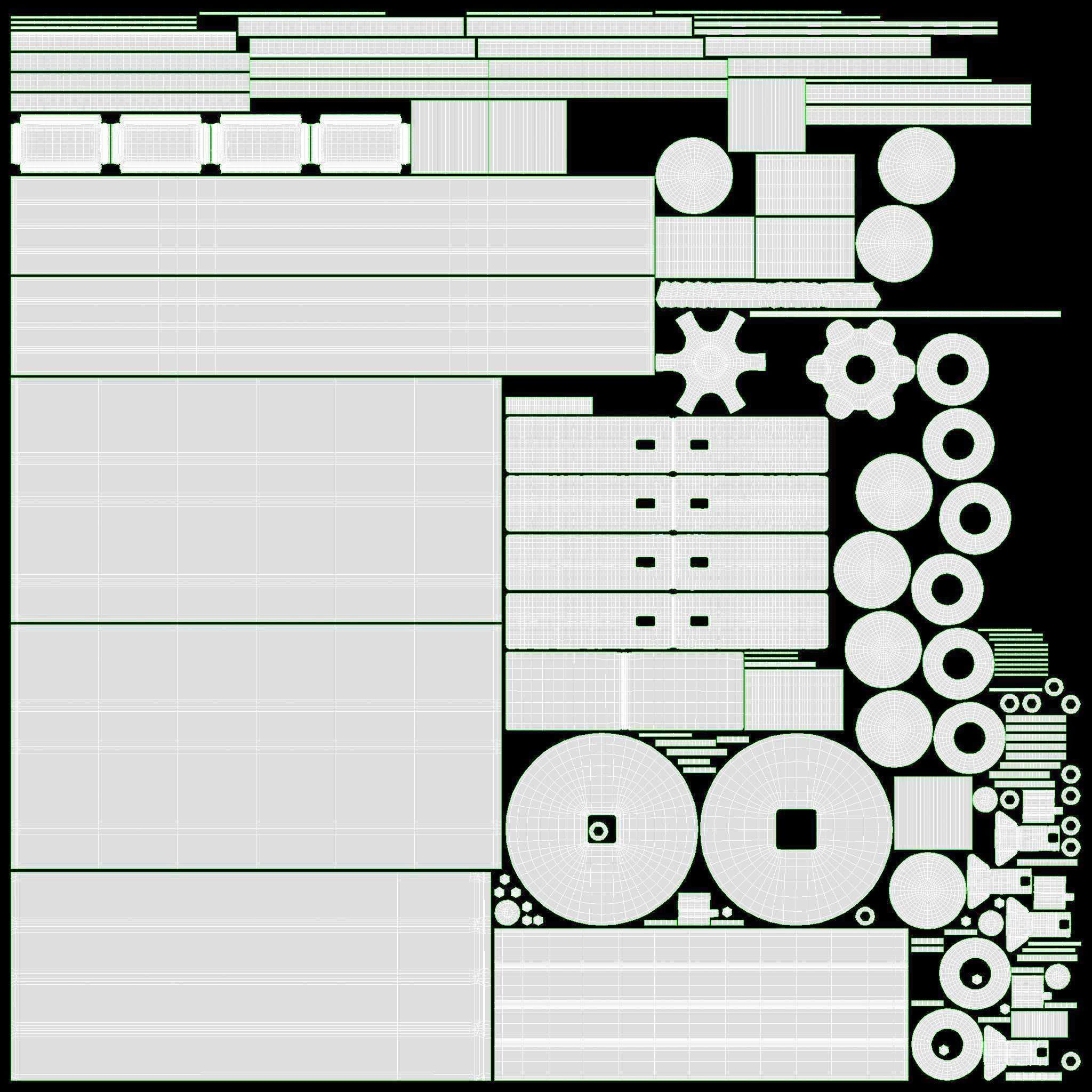 Laptop Cart Desk with Adjustable Height 3D model_8