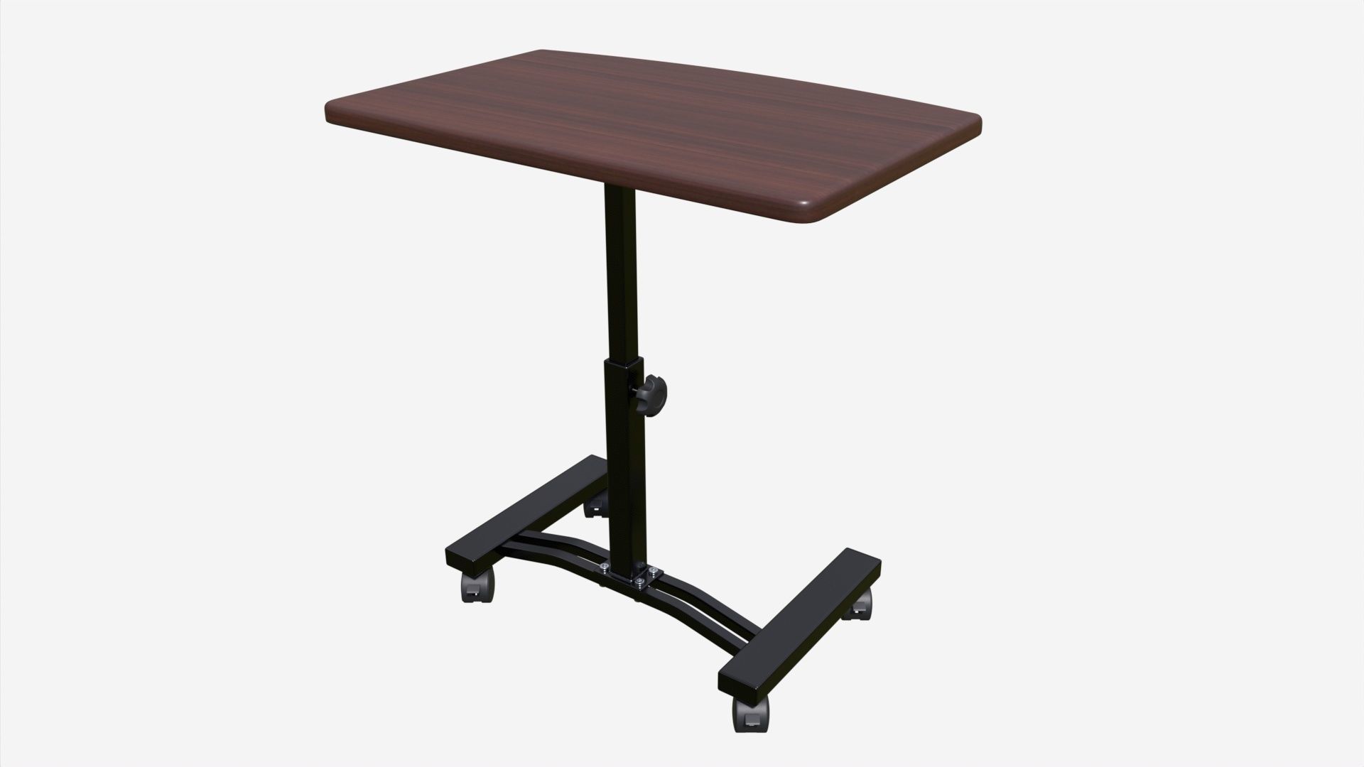 Laptop Cart Desk with Adjustable Height 3D model_1