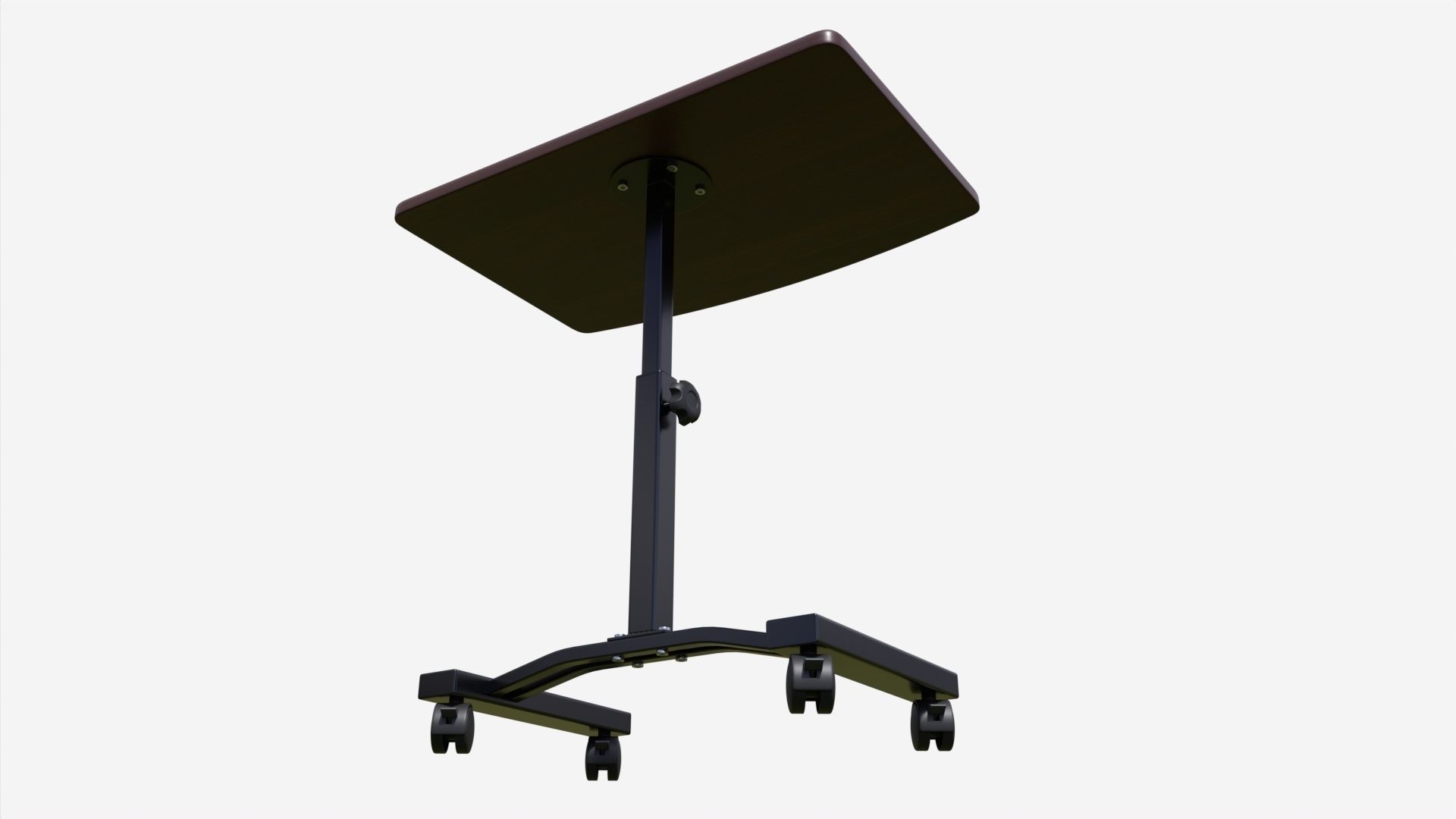 Laptop Cart Desk with Adjustable Height 3D model_2