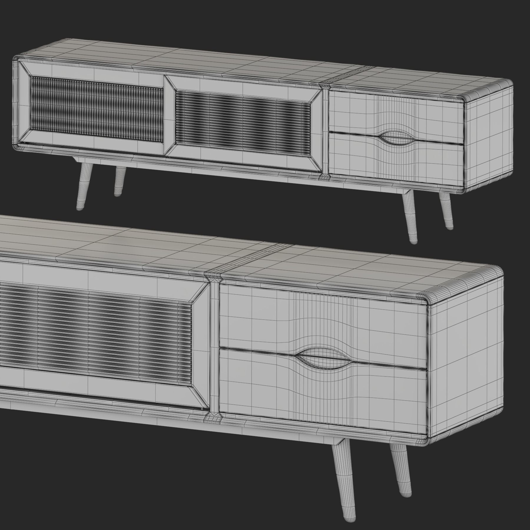 Modern TV Stand 3D model_2