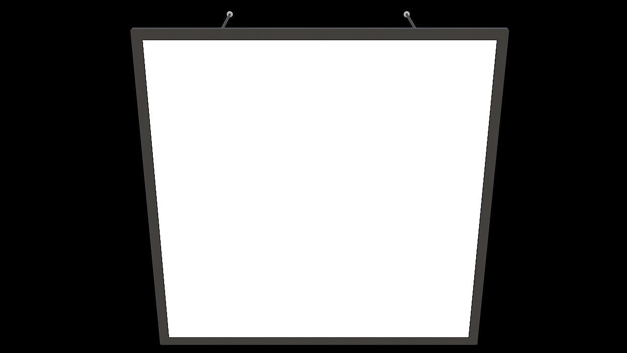 square led panel hanging lamp 3D model_2