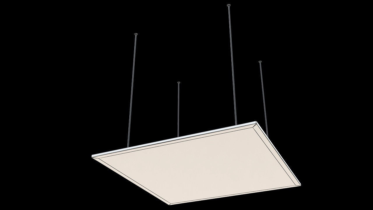 square led panel hanging lamp 3D model_6