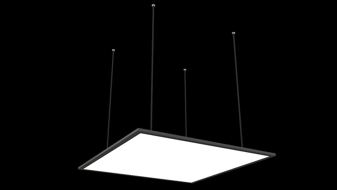 square led panel hanging lamp 3D model_1