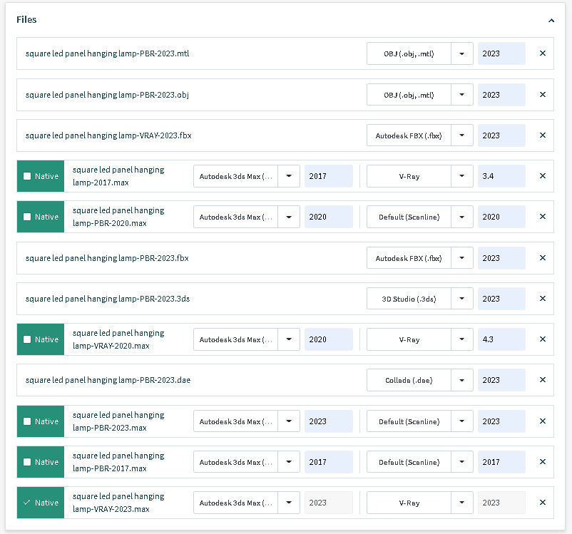 square led panel hanging lamp 3D model_14