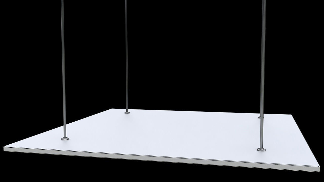 square led panel hanging lamp 3D model_4