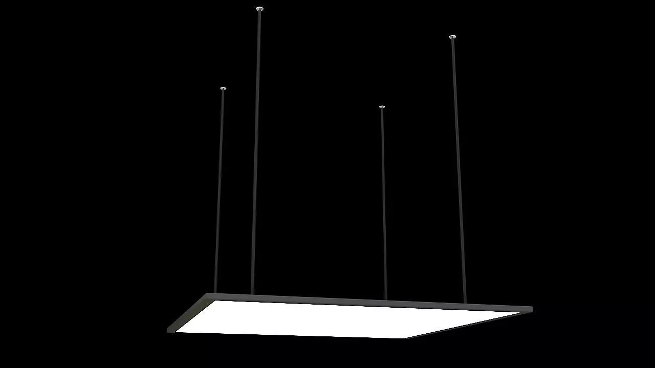 square led panel hanging lamp 3D model_0
