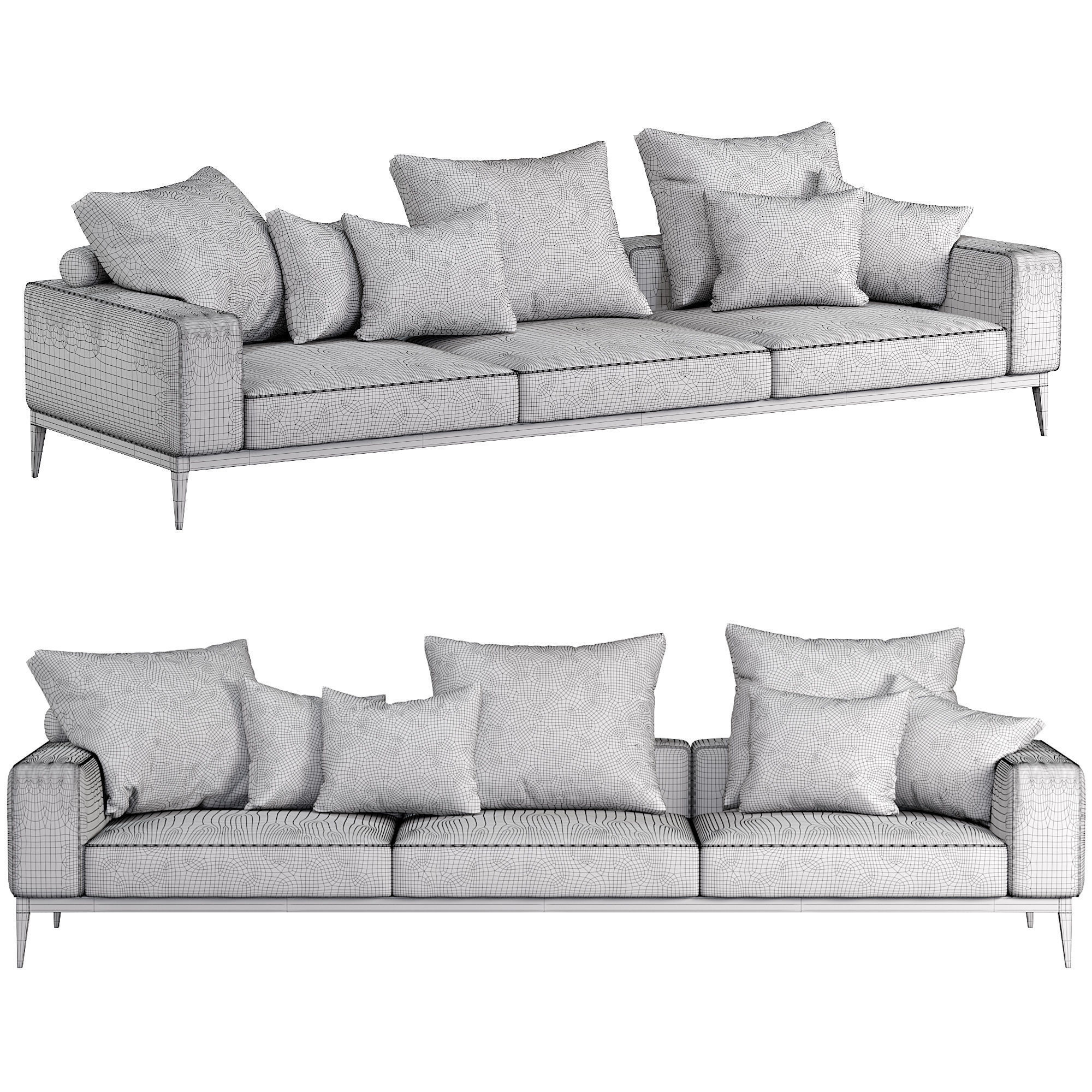 Gregory sofa by Flexform 3D model_4