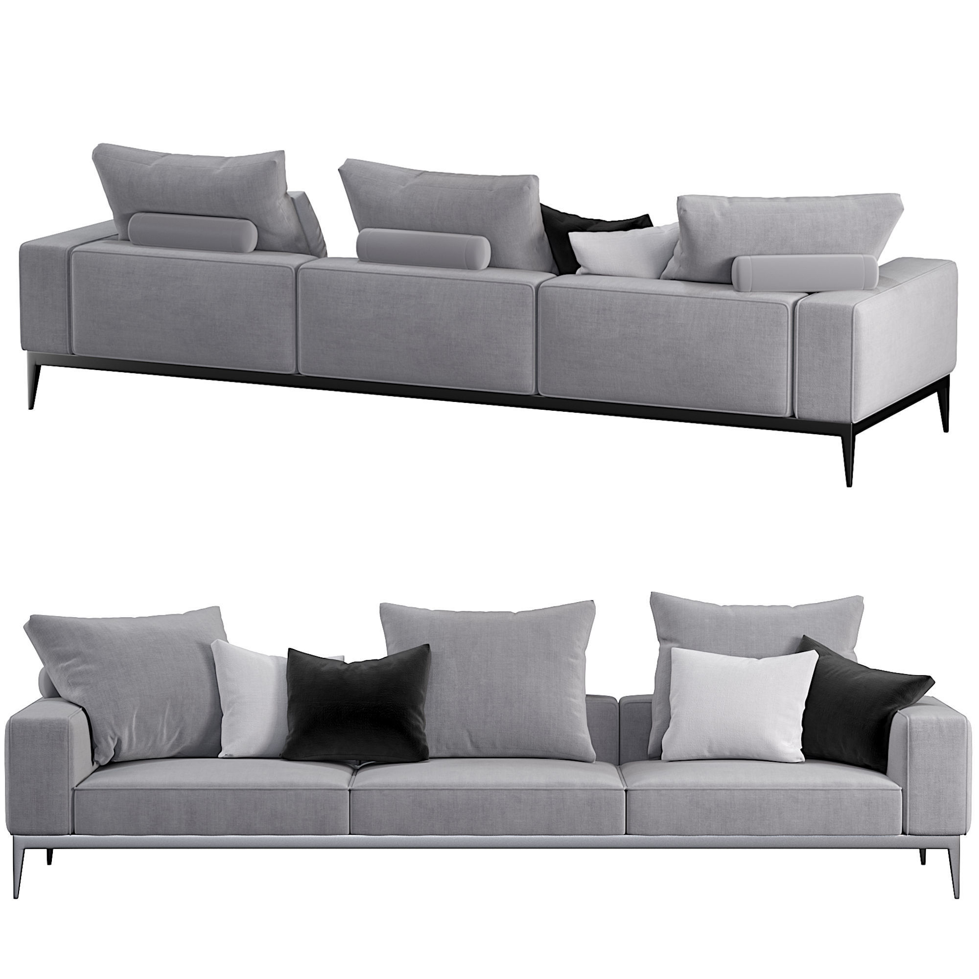 Gregory sofa by Flexform 3D model_1