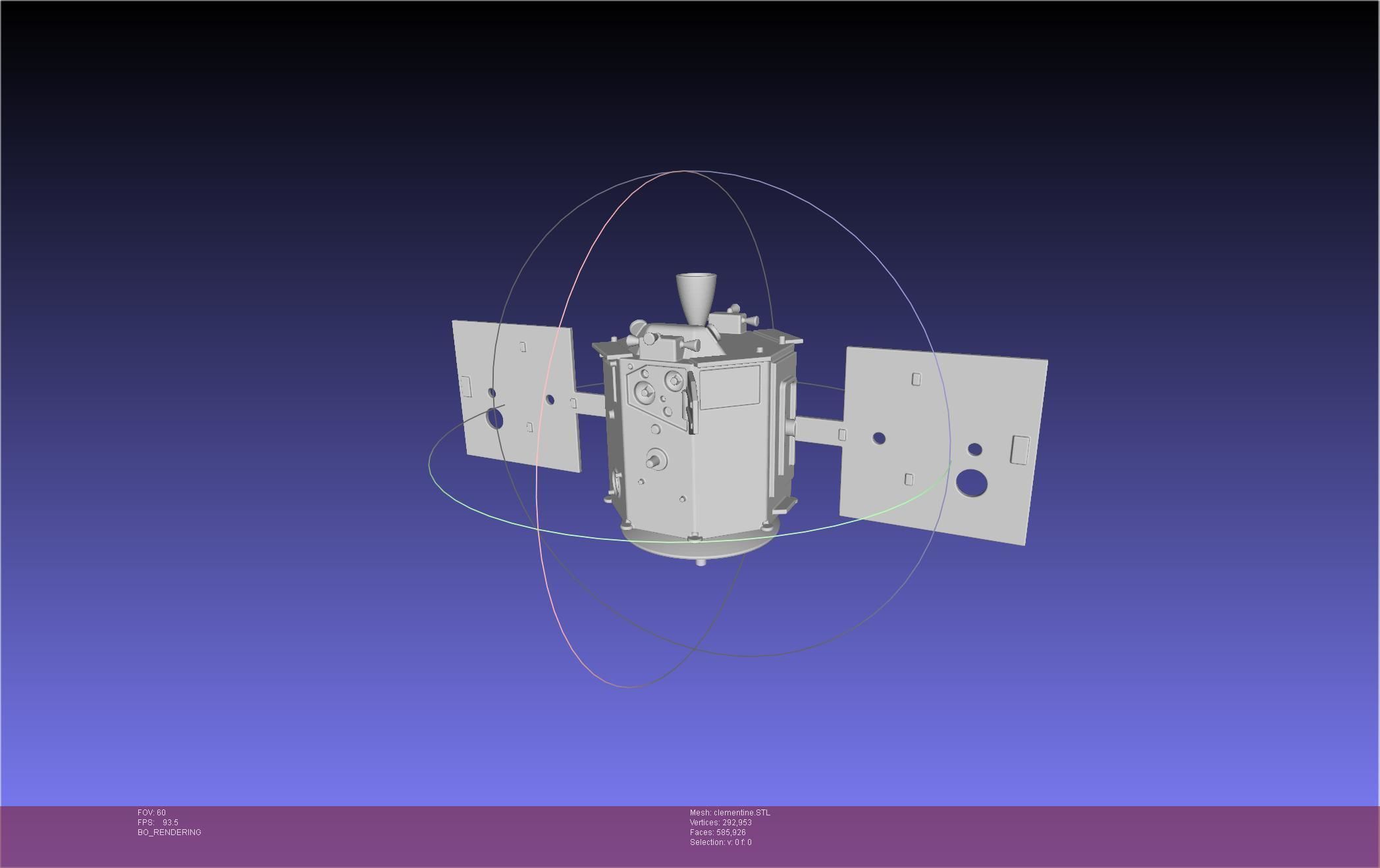 NASA Clementine Printable Model 3D print model_9