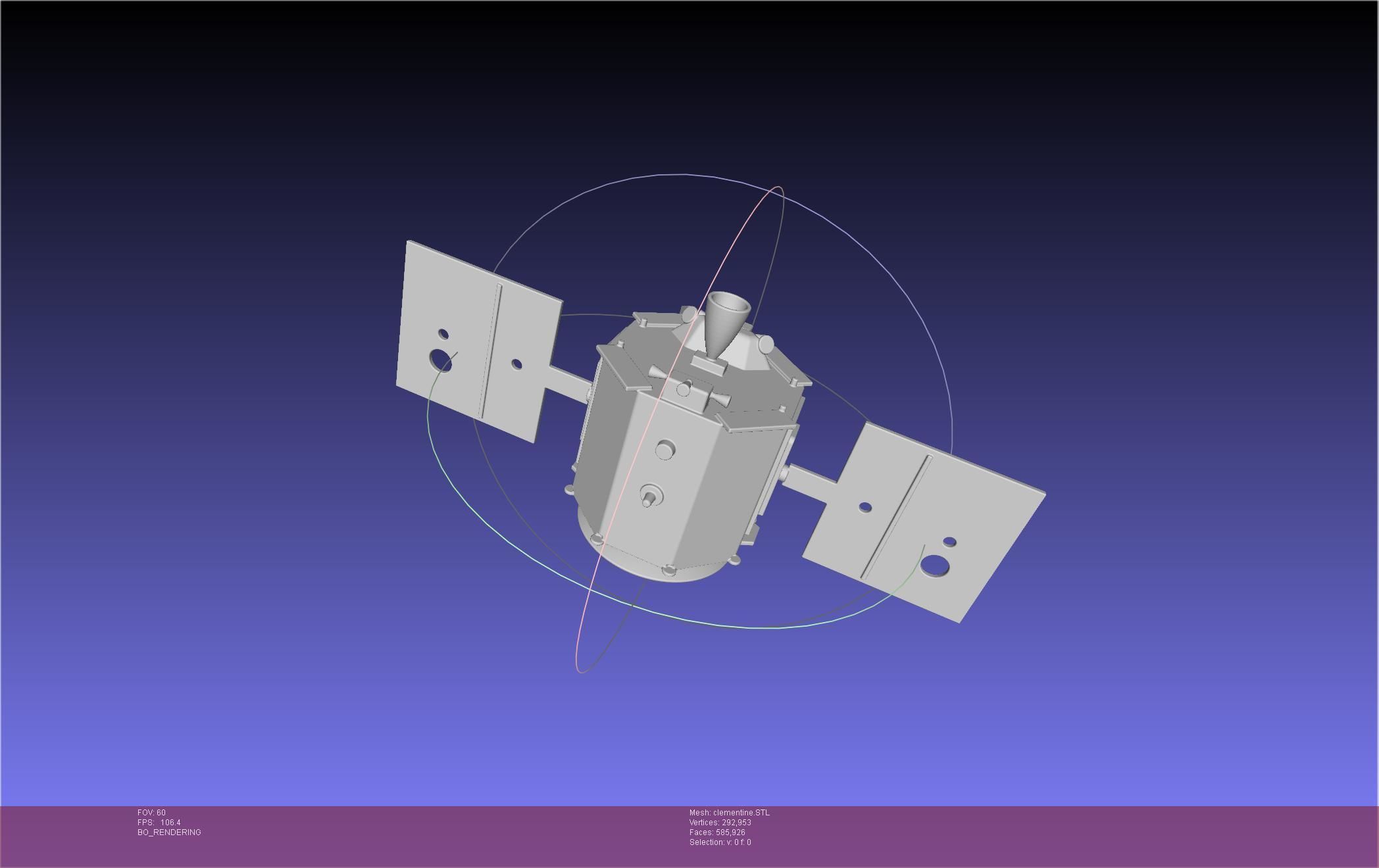 NASA Clementine Printable Model 3D print model_14