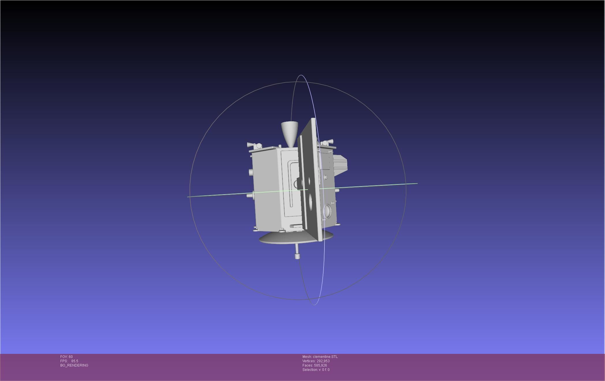 NASA Clementine Printable Model 3D print model_5