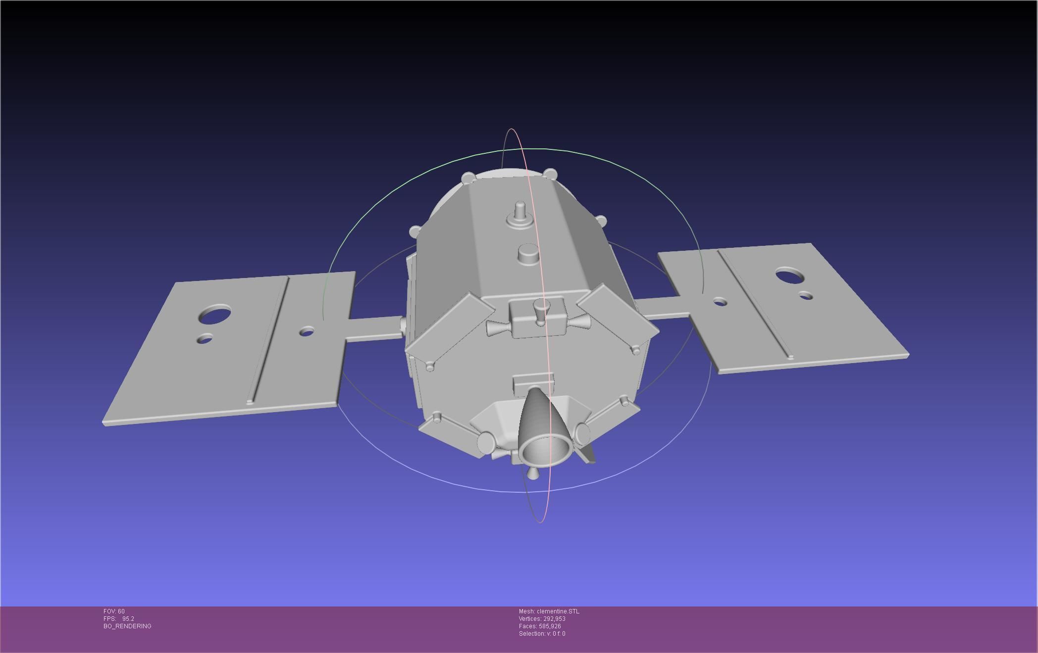 NASA Clementine Printable Model 3D print model_55