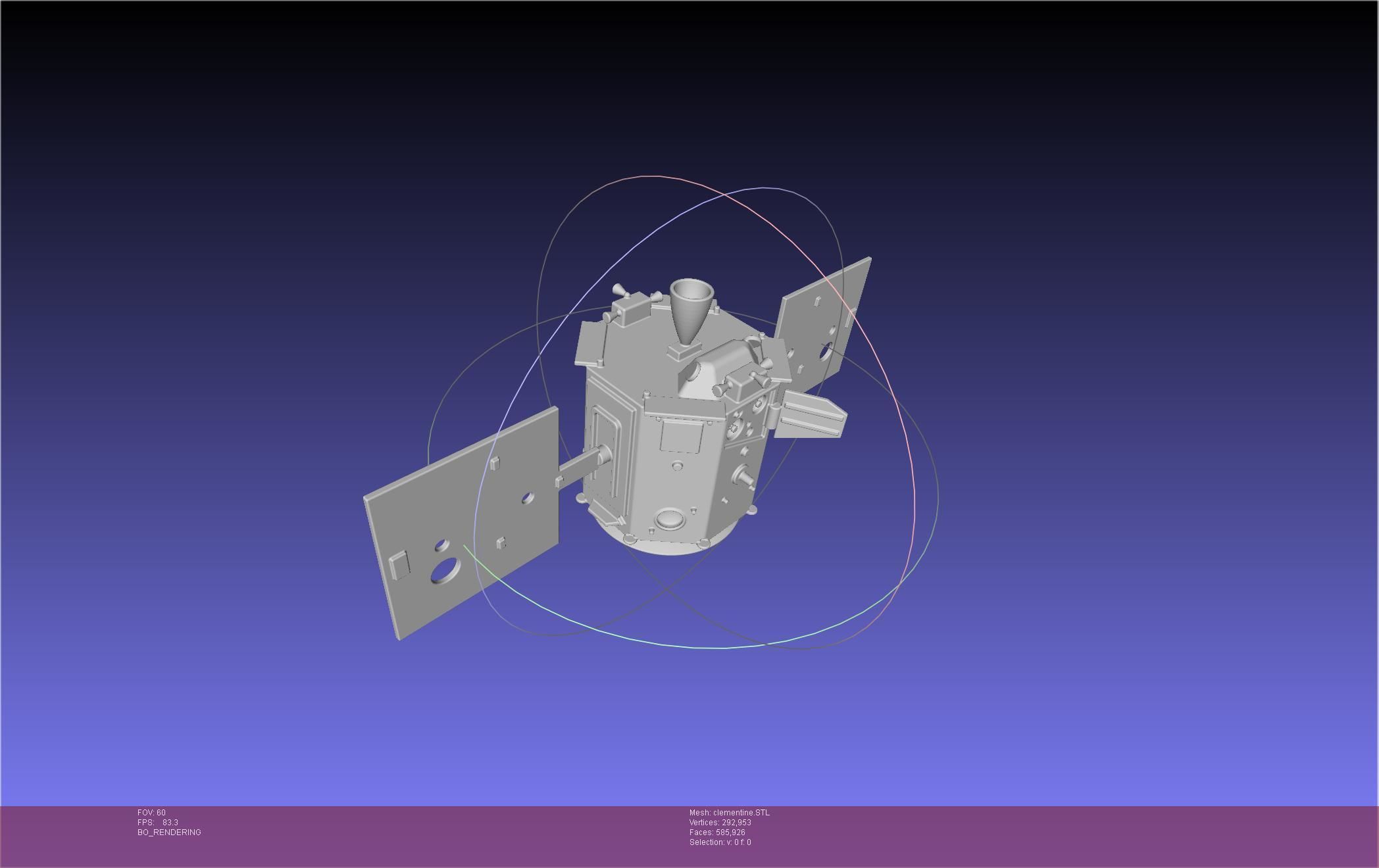 NASA Clementine Printable Model 3D print model_11