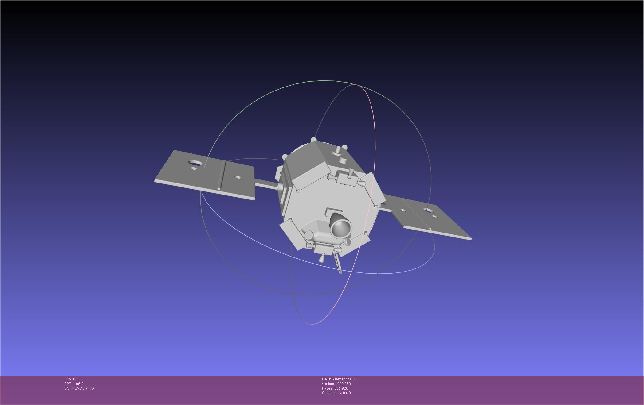 NASA Clementine Printable Model 3D print model_21