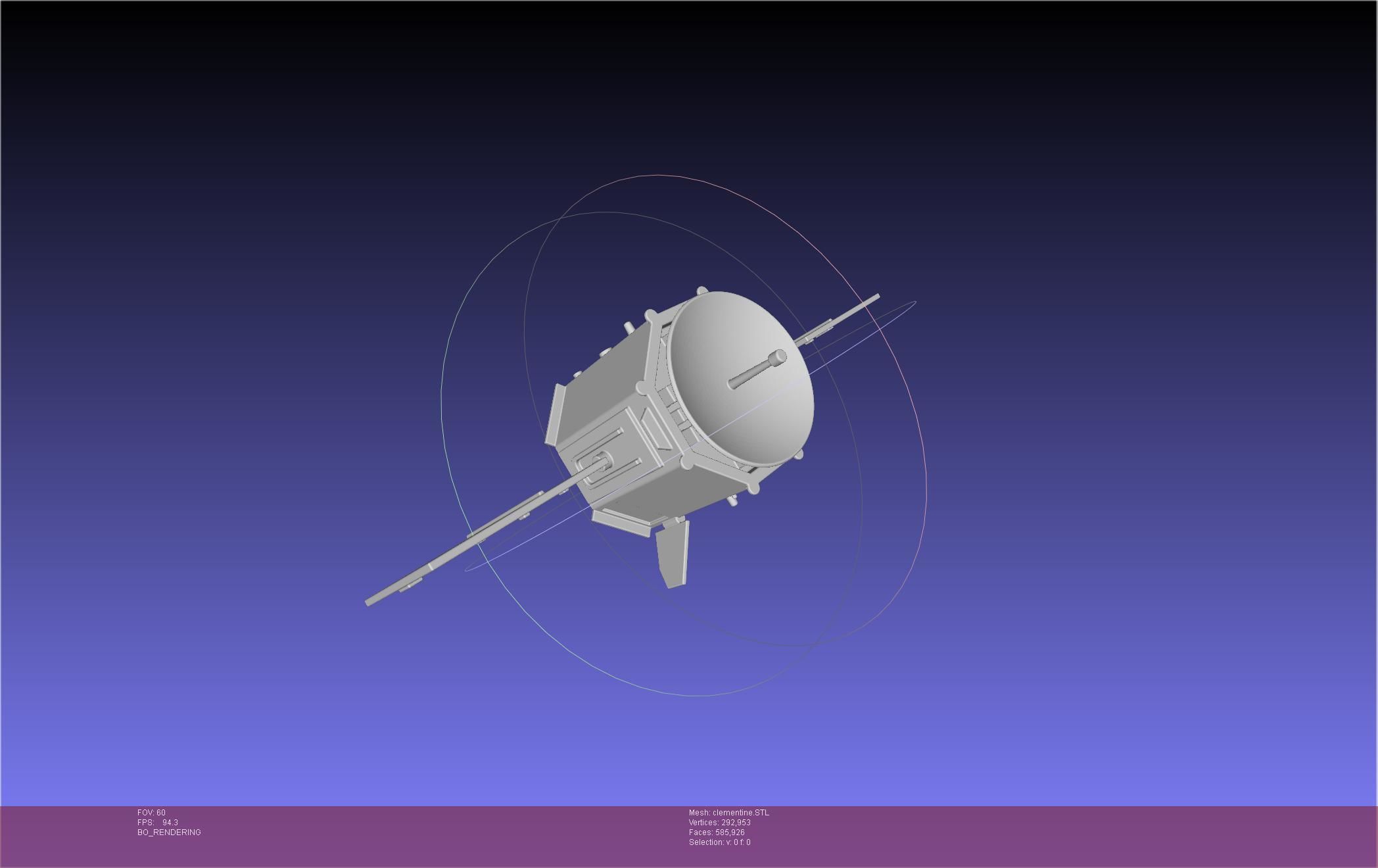 NASA Clementine Printable Model 3D print model_33