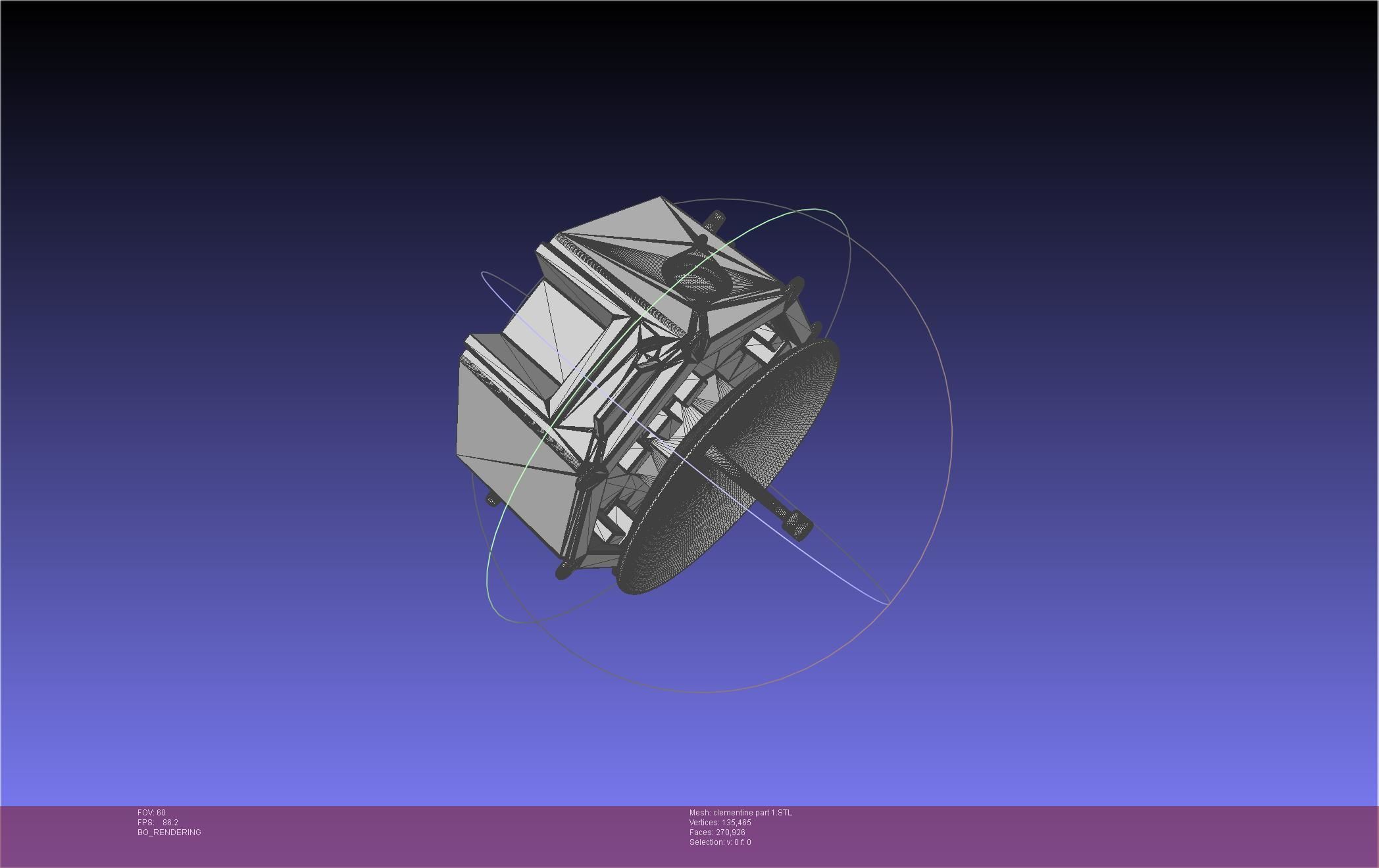 NASA Clementine Printable Model 3D print model_107