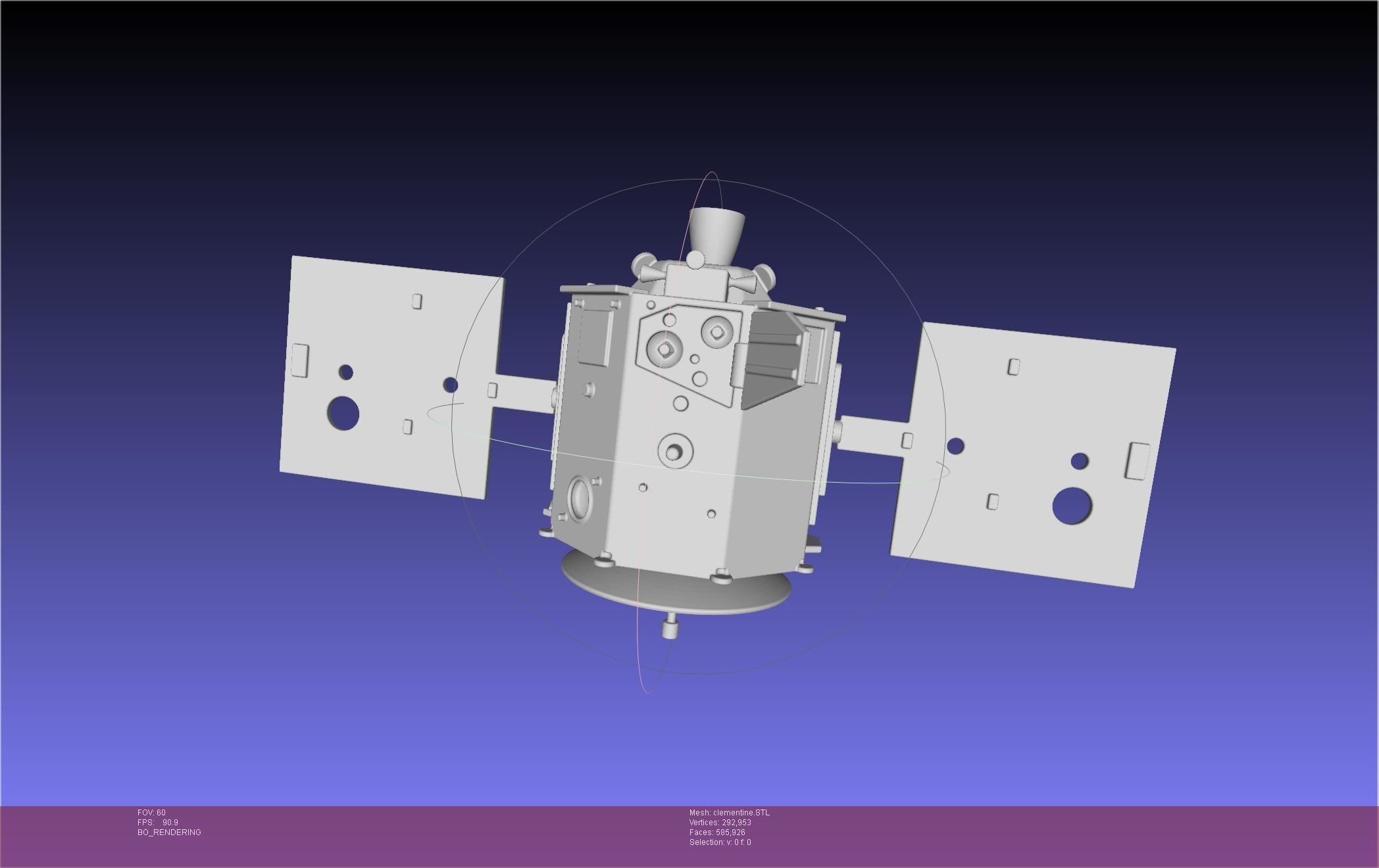 NASA Clementine Printable Model 3D print model_57