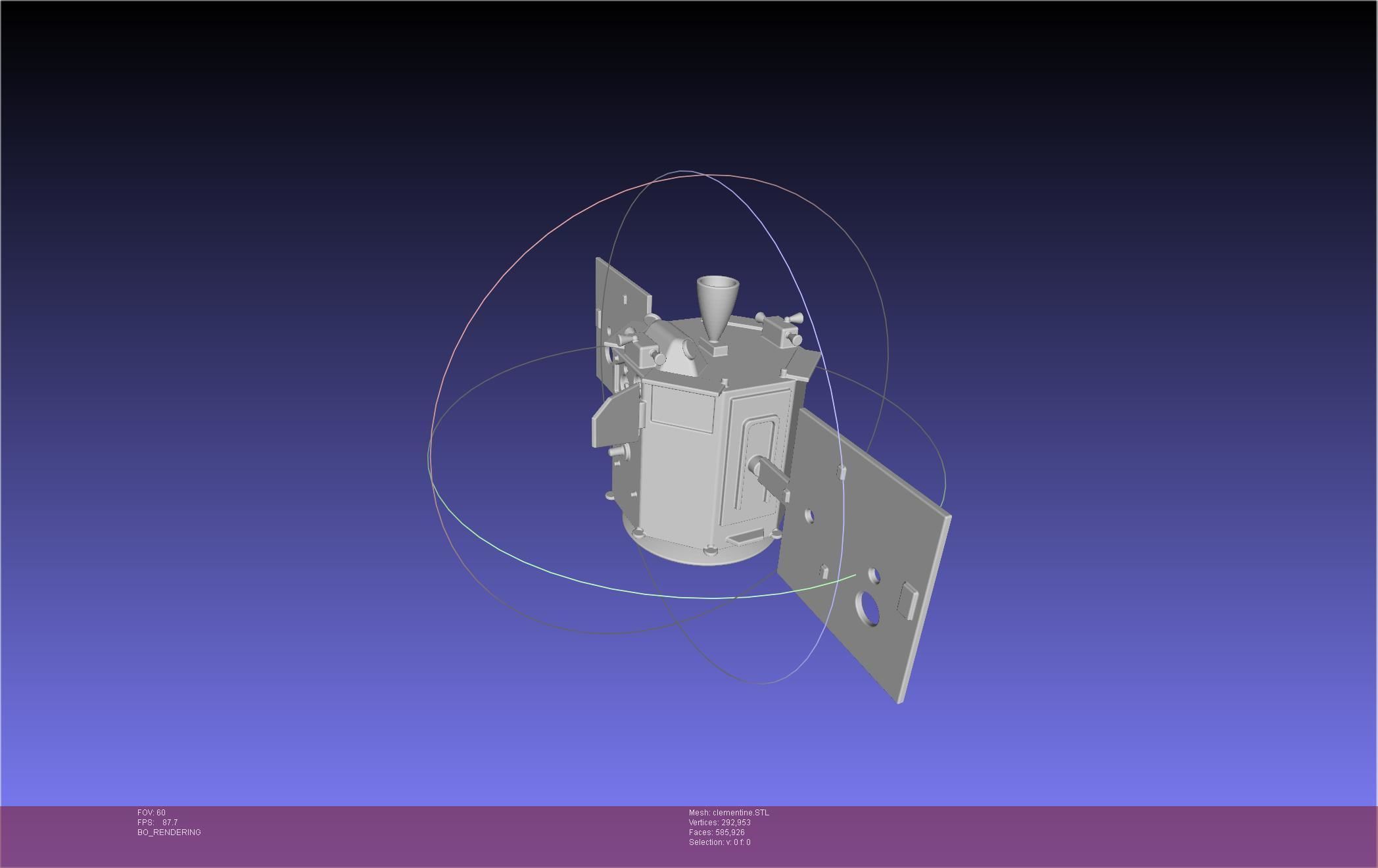 NASA Clementine Printable Model 3D print model_18