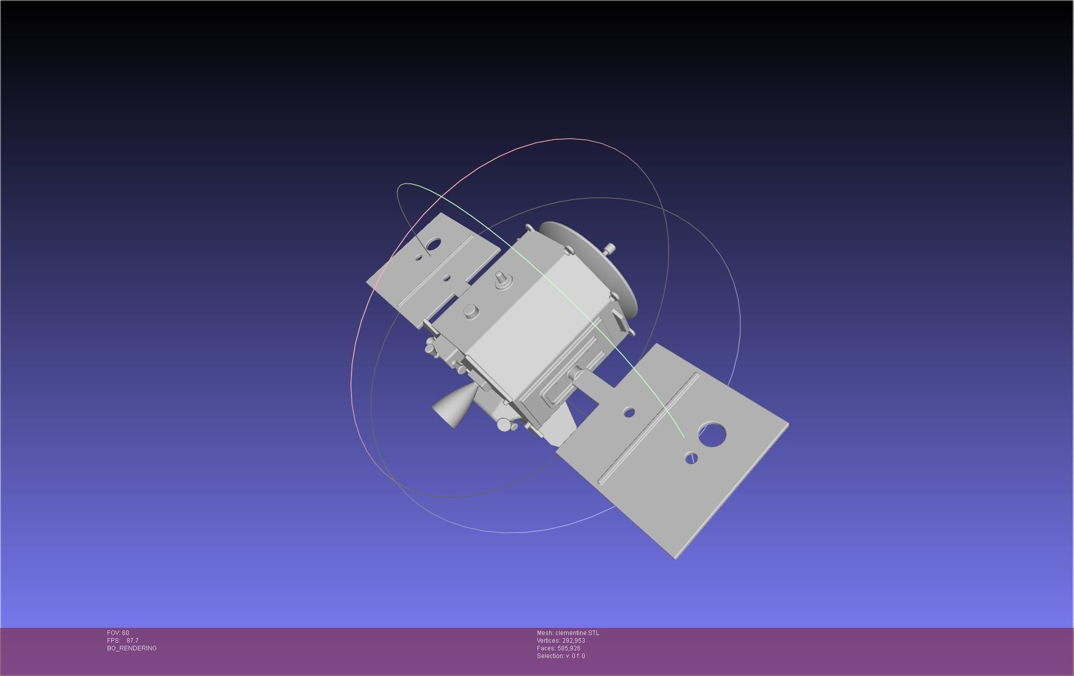 NASA Clementine Printable Model 3D print model_32