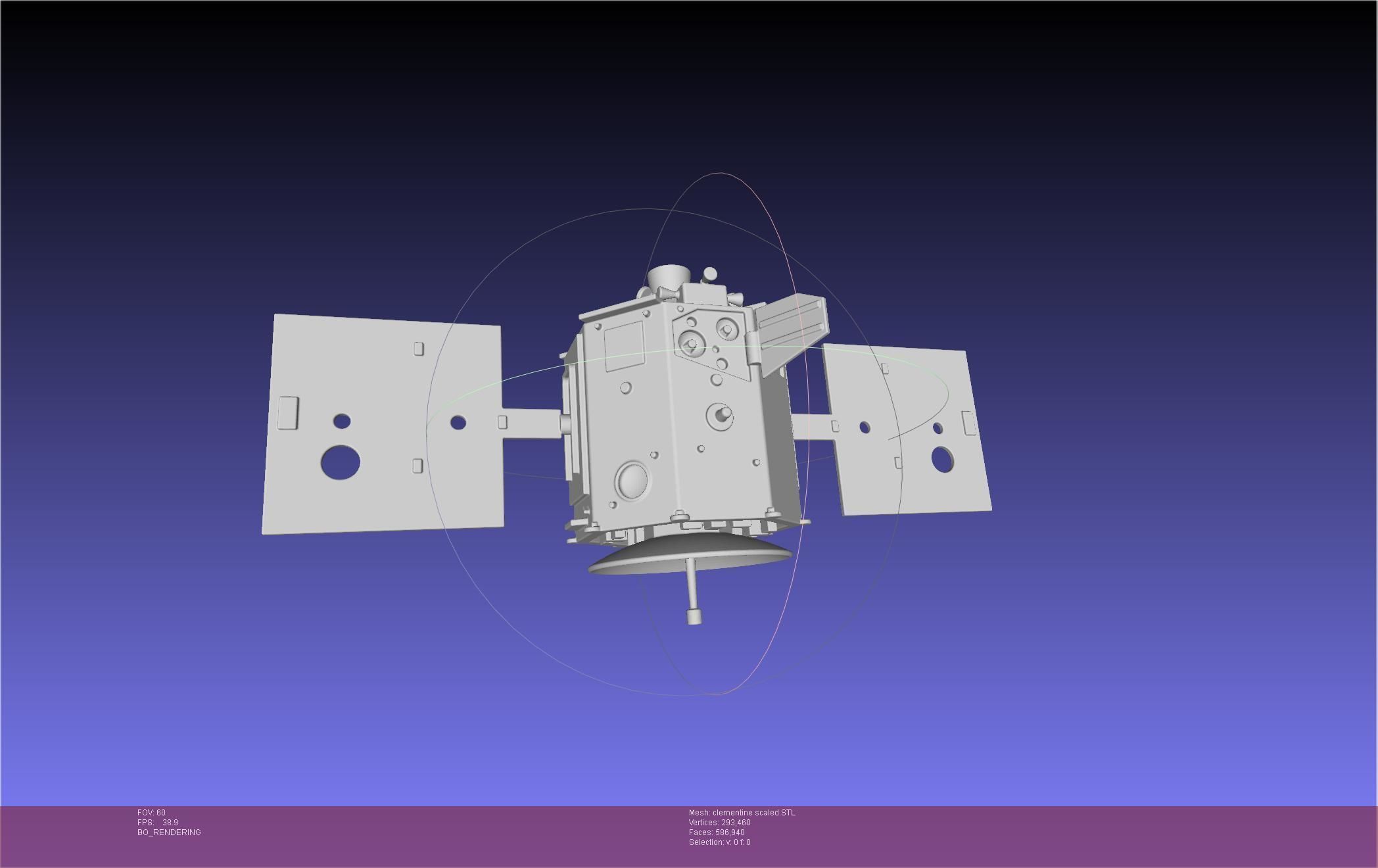 NASA Clementine Printable Model 3D print model_61
