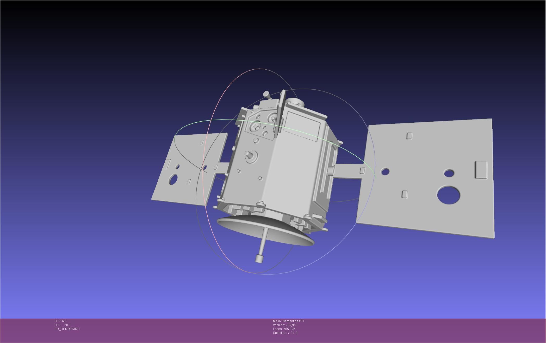 NASA Clementine Printable Model 3D print model_58