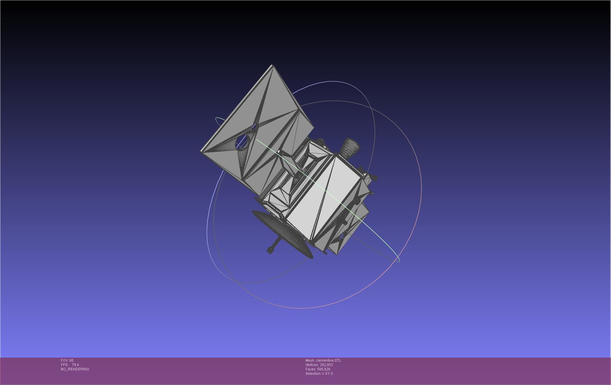 NASA Clementine Printable Model 3D print model_45