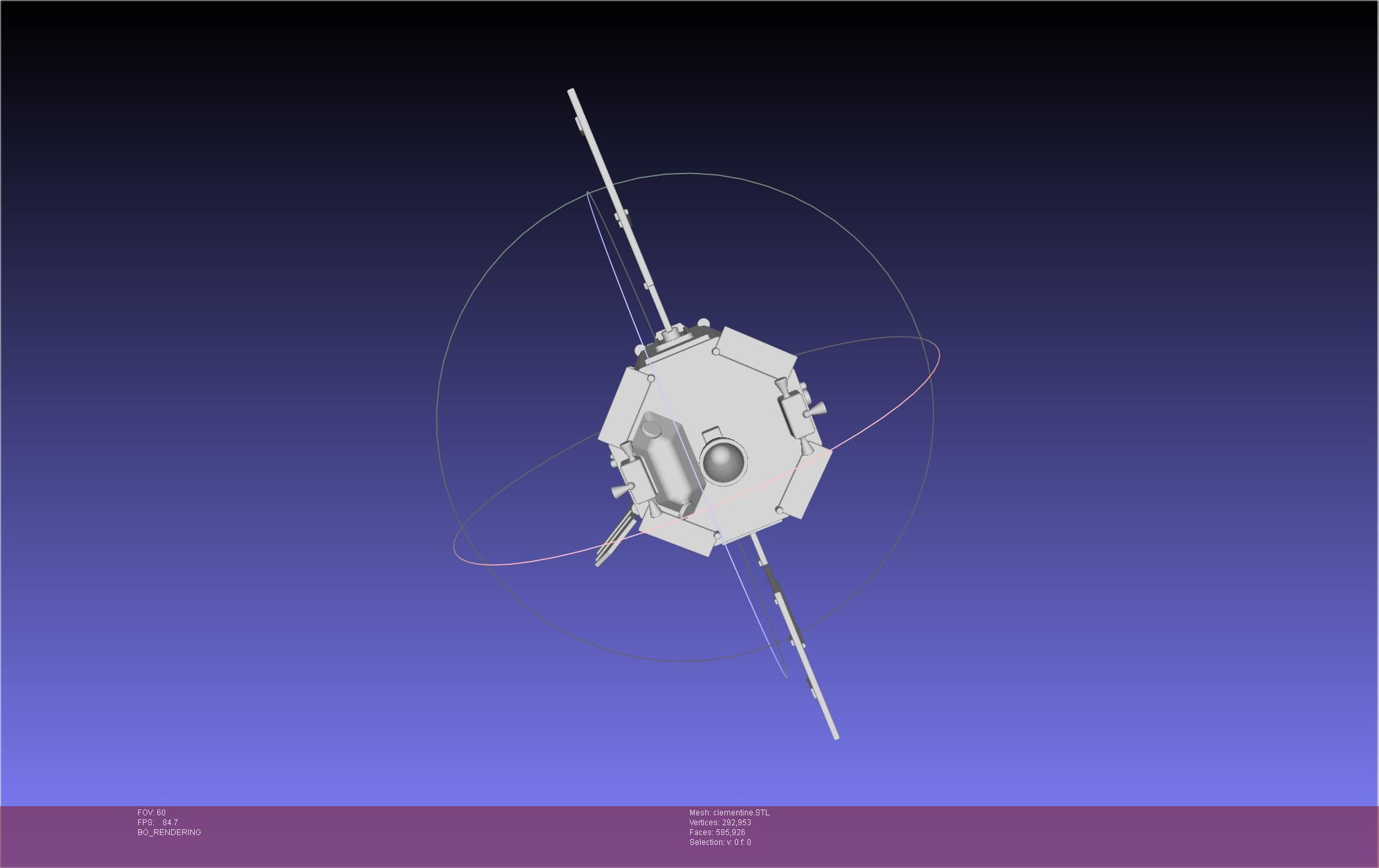 NASA Clementine Printable Model 3D print model_36