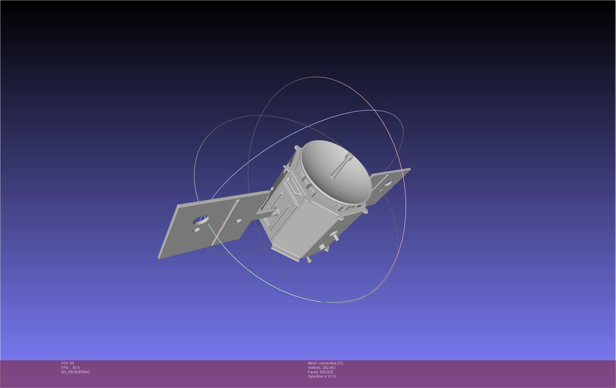NASA Clementine Printable Model 3D print model_23