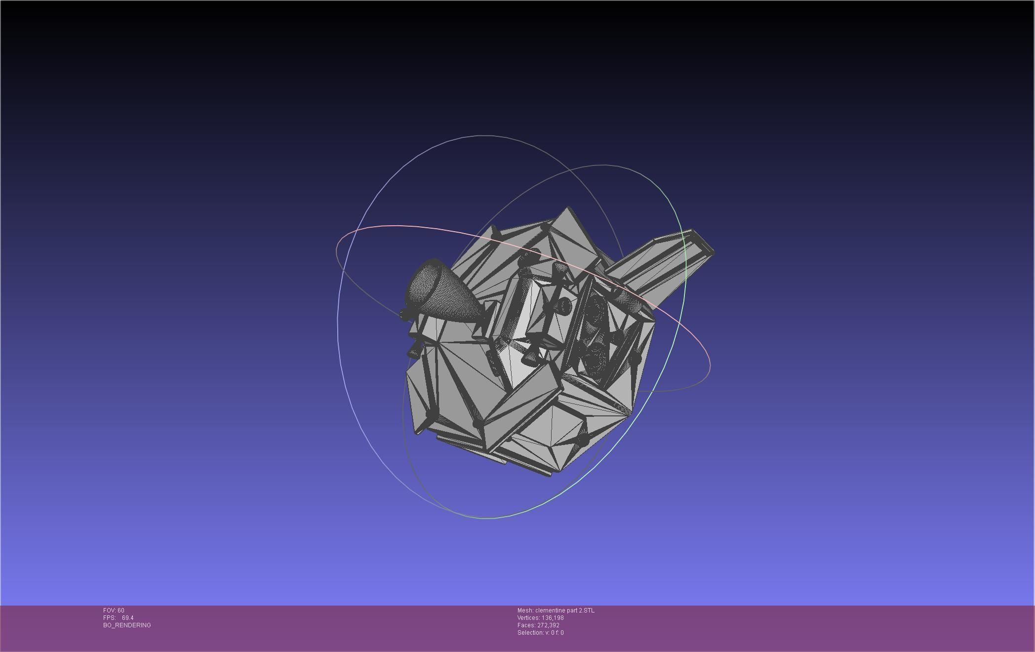 NASA Clementine Printable Model 3D print model_95