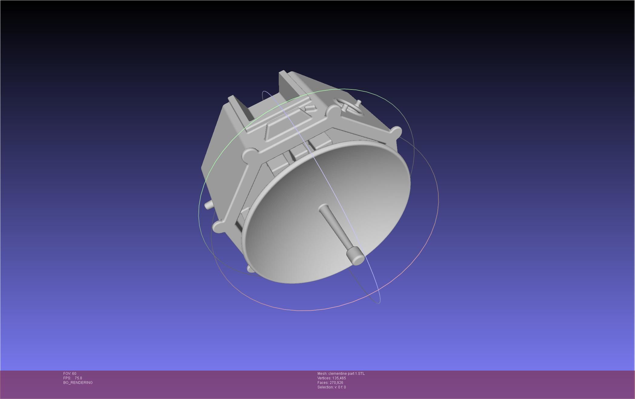 NASA Clementine Printable Model 3D print model_100