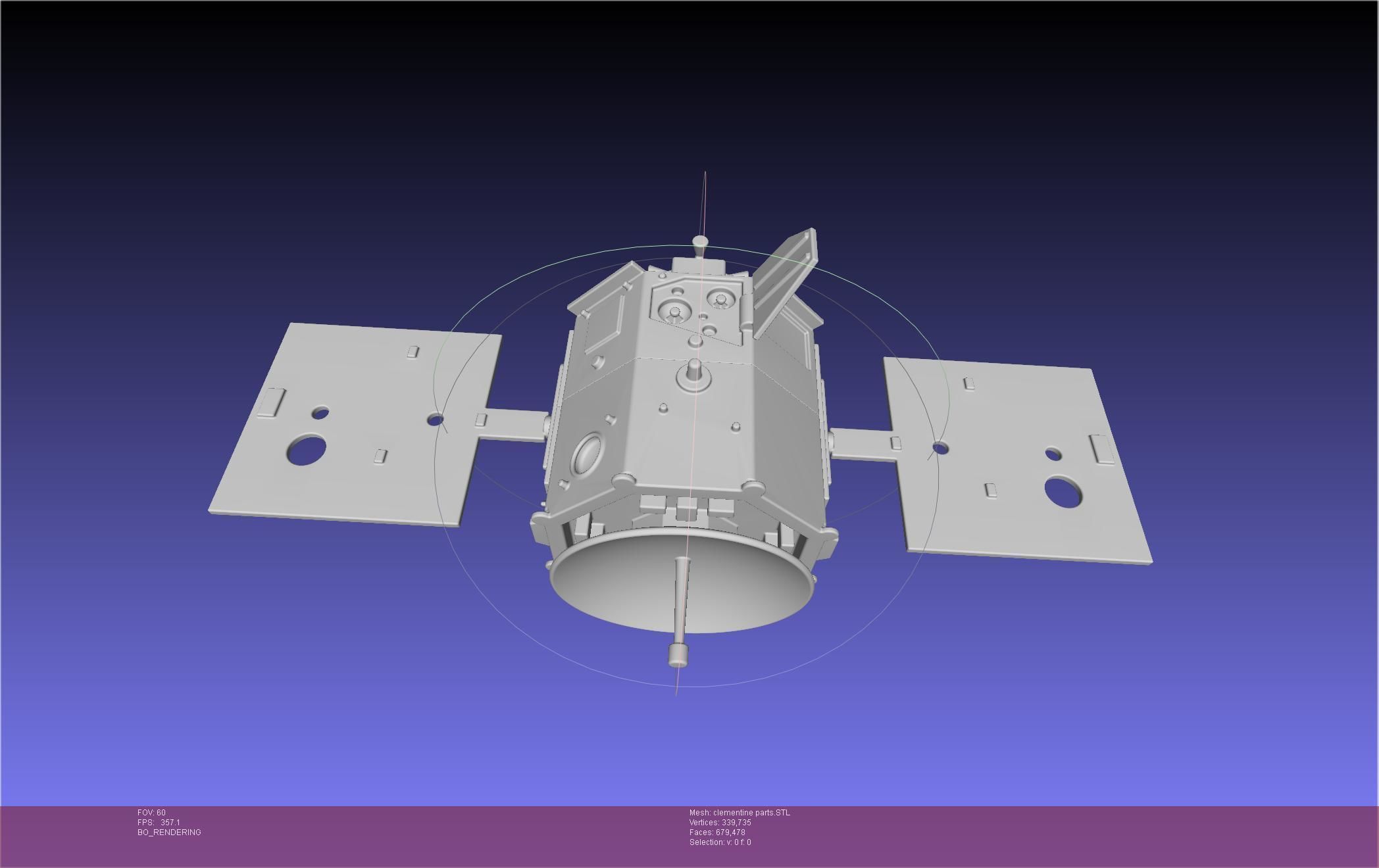 NASA Clementine Printable Model 3D print model_66