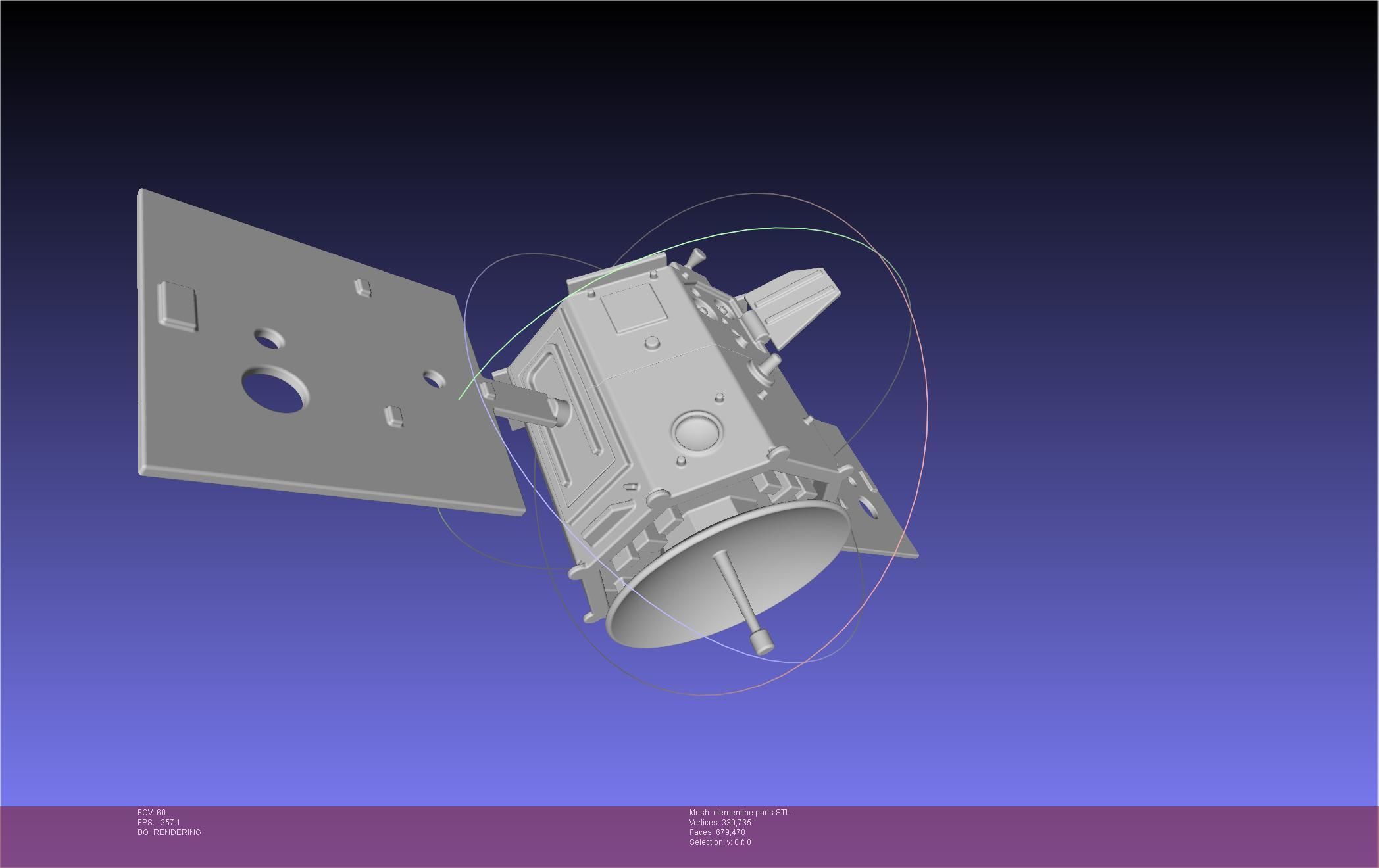 NASA Clementine Printable Model 3D print model_65