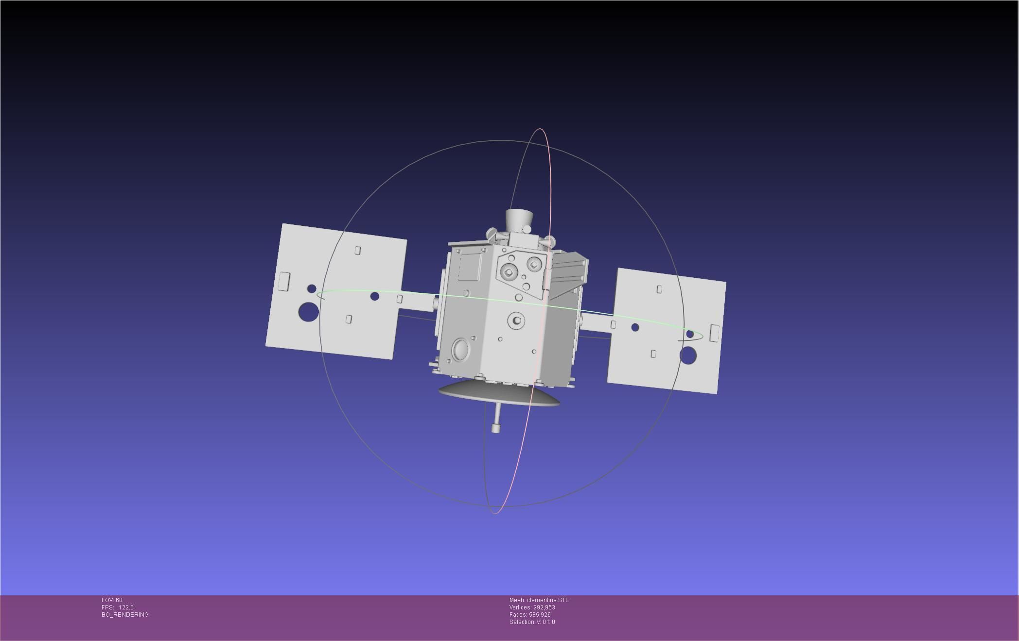 NASA Clementine Printable Model 3D print model_3