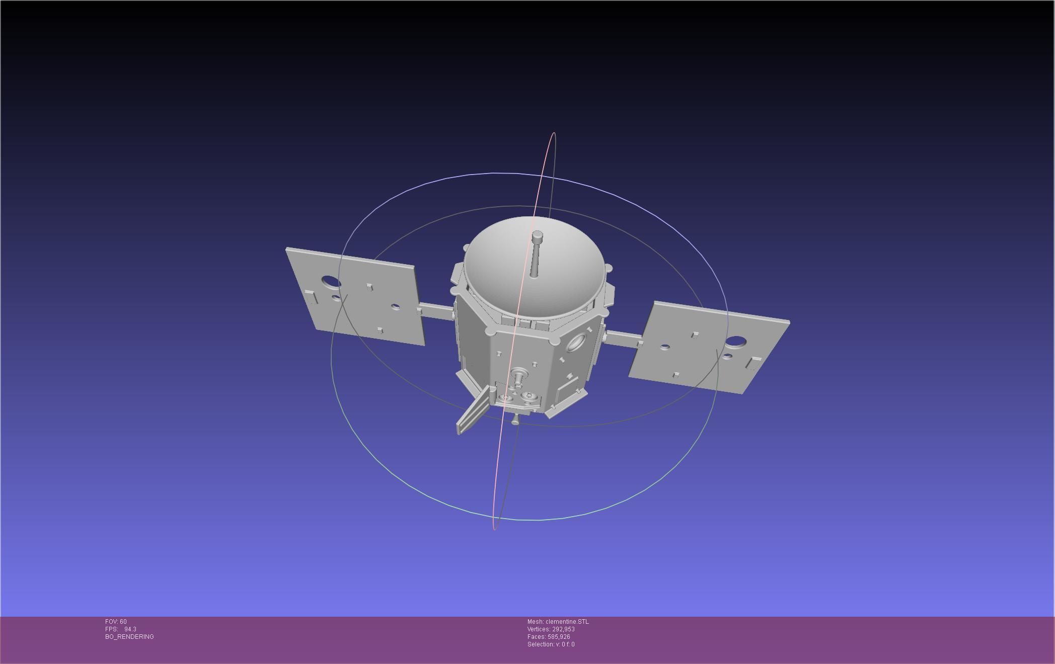 NASA Clementine Printable Model 3D print model_34