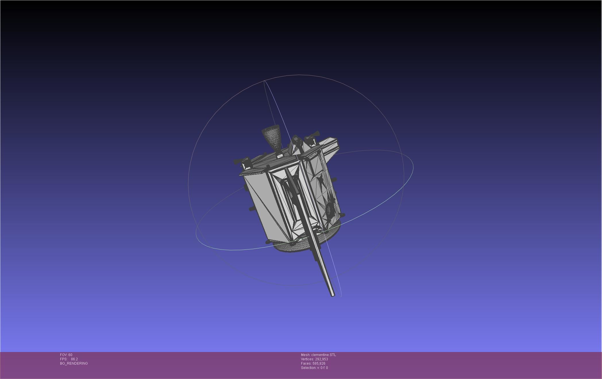 NASA Clementine Printable Model 3D print model_40
